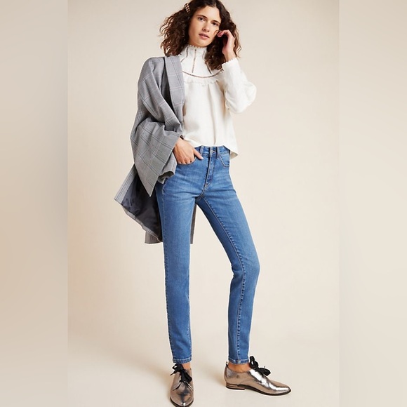 PILCRO and the letterpress for ANTHROPOLOGIE High Rise Denim Leggings Size 27 - Picture 3 of 13